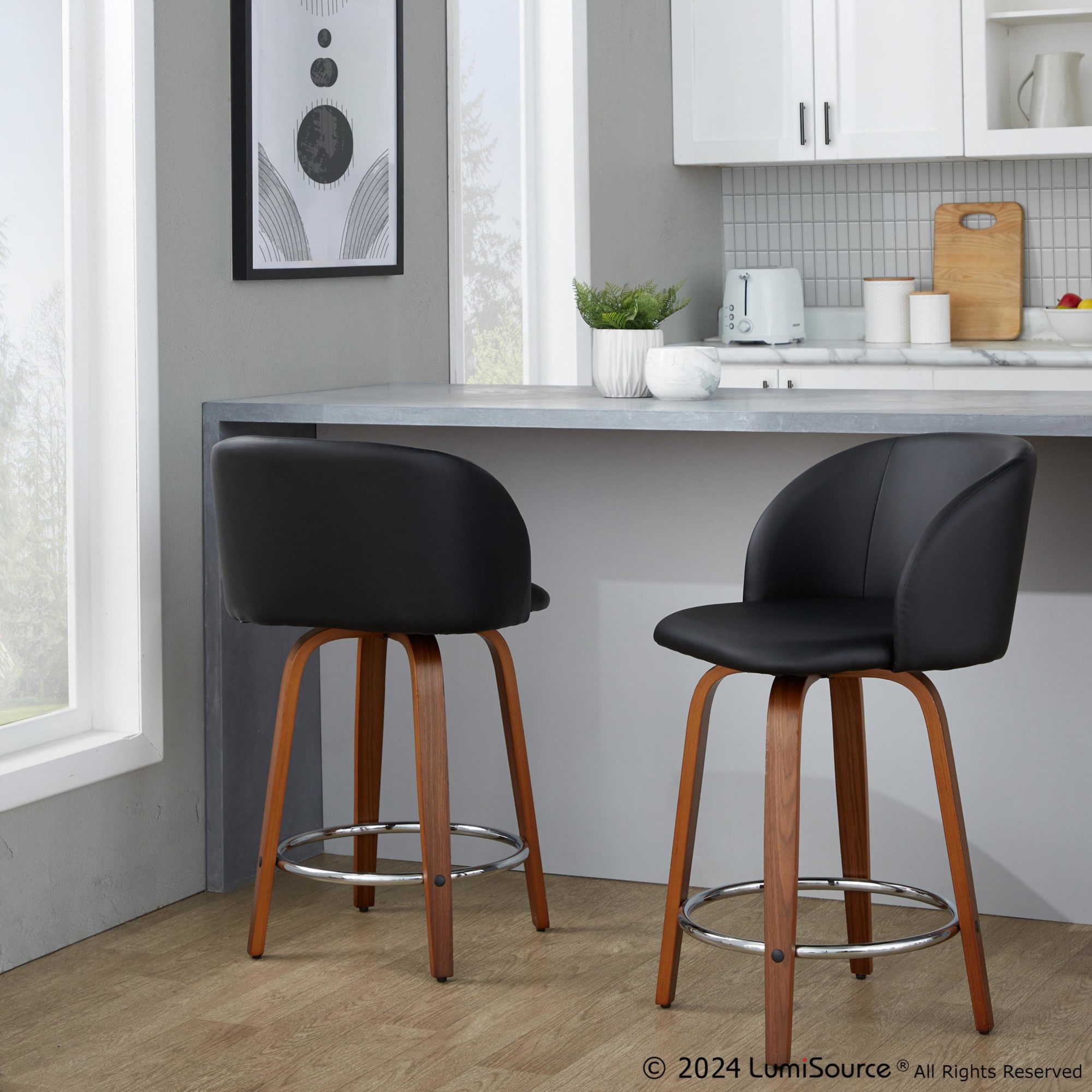 Fran 24" Fixed-height Counter Stool - Set Of 2